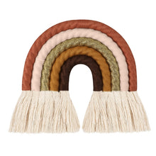 Load image into Gallery viewer, Lines Macrame Rainbow Hanging Ornament DIY Rope Handmade Woven Wall Decor Baby Girls Room Decor Home Nursery Decor