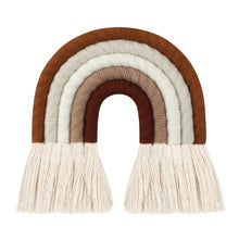 Load image into Gallery viewer, Lines Macrame Rainbow Hanging Ornament DIY Rope Handmade Woven Wall Decor Baby Girls Room Decor Home Nursery Decor