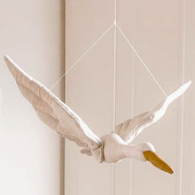 Load image into Gallery viewer, Creative wall hanging Swan Plush Stuffed Doll fabric family bedroom Nursery room decor hanging ornaments baby soothing pillow