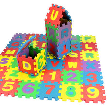 Load image into Gallery viewer, 36 Pcs Children Mini EVA Foam Alphabet Letters Numbers Floor Soft Baby Mat 3D Puzzle Kids Educational Toys 5*5