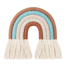 Load image into Gallery viewer, Lines Macrame Rainbow Hanging Ornament DIY Rope Handmade Woven Wall Decor Baby Girls Room Decor Home Nursery Decor