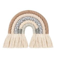 Load image into Gallery viewer, Lines Macrame Rainbow Hanging Ornament DIY Rope Handmade Woven Wall Decor Baby Girls Room Decor Home Nursery Decor