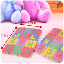 Load image into Gallery viewer, 36 Pcs Children Mini EVA Foam Alphabet Letters Numbers Floor Soft Baby Mat 3D Puzzle Kids Educational Toys 5*5