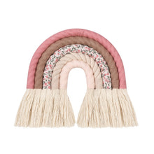 Load image into Gallery viewer, Lines Macrame Rainbow Hanging Ornament DIY Rope Handmade Woven Wall Decor Baby Girls Room Decor Home Nursery Decor