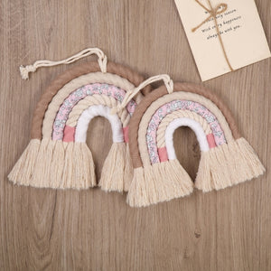 Lines Macrame Rainbow Hanging Ornament DIY Rope Handmade Woven Wall Decor Baby Girls Room Decor Home Nursery Decor