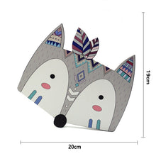 Load image into Gallery viewer, Nordic Nursery Room Decor Animals Fox Bear 3D Wall Stickers For Kids Rooms Wall Stickers Animals Nordic Fox FeatherWall Stickers
