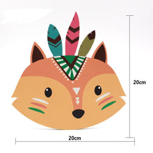 Load image into Gallery viewer, Nordic Nursery Room Decor Animals Fox Bear 3D Wall Stickers For Kids Rooms Wall Stickers Animals Nordic Fox FeatherWall Stickers
