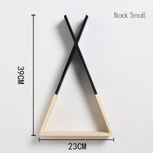 Load image into Gallery viewer, Nordic Nursery Wooden X Hanging Storage Rack For Kids Room Decor Need Assemble by yourself Kids Room Decor Wood Shelf Wall Rack
