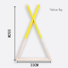 Load image into Gallery viewer, Nordic Nursery Wooden X Hanging Storage Rack For Kids Room Decor Need Assemble by yourself Kids Room Decor Wood Shelf Wall Rack
