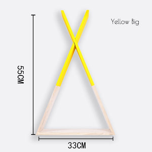 Nordic Nursery Wooden X Hanging Storage Rack For Kids Room Decor Need Assemble by yourself Kids Room Decor Wood Shelf Wall Rack