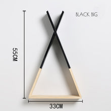 Load image into Gallery viewer, Nordic Nursery Wooden X Hanging Storage Rack For Kids Room Decor Need Assemble by yourself Kids Room Decor Wood Shelf Wall Rack
