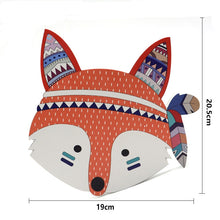 Load image into Gallery viewer, Nordic Nursery Room Decor Animals Fox Bear 3D Wall Stickers For Kids Rooms Wall Stickers Animals Nordic Fox FeatherWall Stickers
