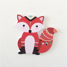 Load image into Gallery viewer, Nordic Nursery Room Decor Animals Fox Bear 3D Wall Stickers For Kids Rooms Wall Stickers Animals Nordic Fox FeatherWall Stickers
