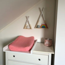 Load image into Gallery viewer, Nordic Nursery Wooden X Hanging Storage Rack For Kids Room Decor Need Assemble by yourself Kids Room Decor Wood Shelf Wall Rack
