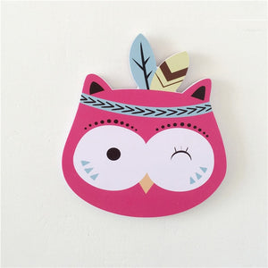 Nordic Nursery Room Decor Animals Fox Bear 3D Wall Stickers For Kids Rooms Wall Stickers Animals Nordic Fox FeatherWall Stickers